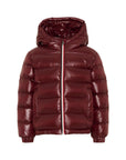 Giubbino New Aubert bordeaux con dettaglio patch Moncler