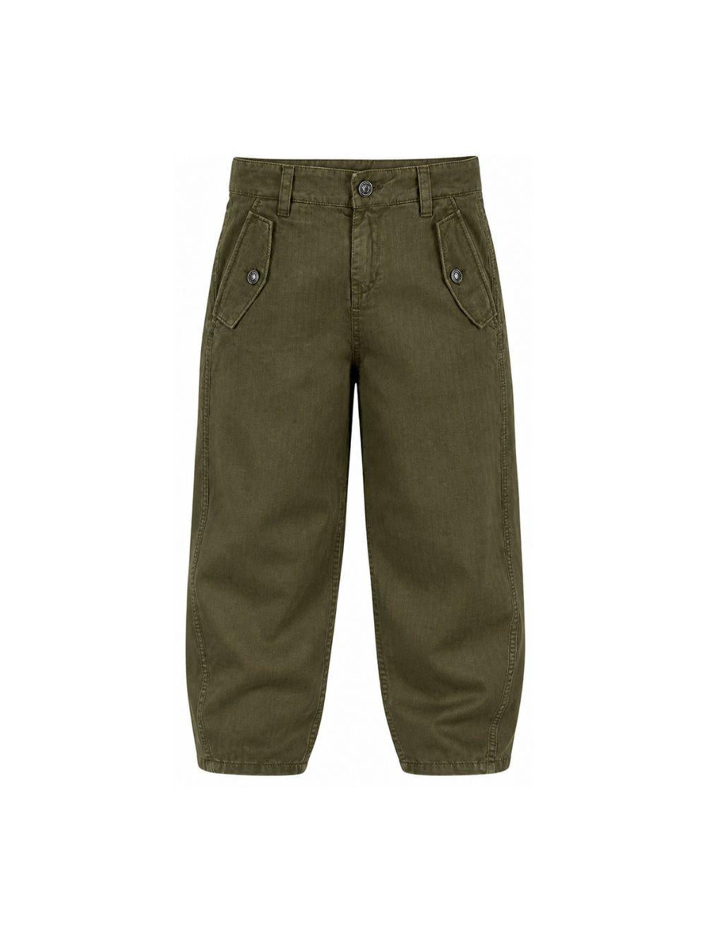 Pantalone verde con dettagli logo Givenchy cuciti sul retro