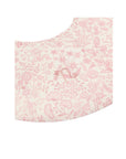 Bavaglino bianco in jersey con tessuto Liberty colore rosa Nanan