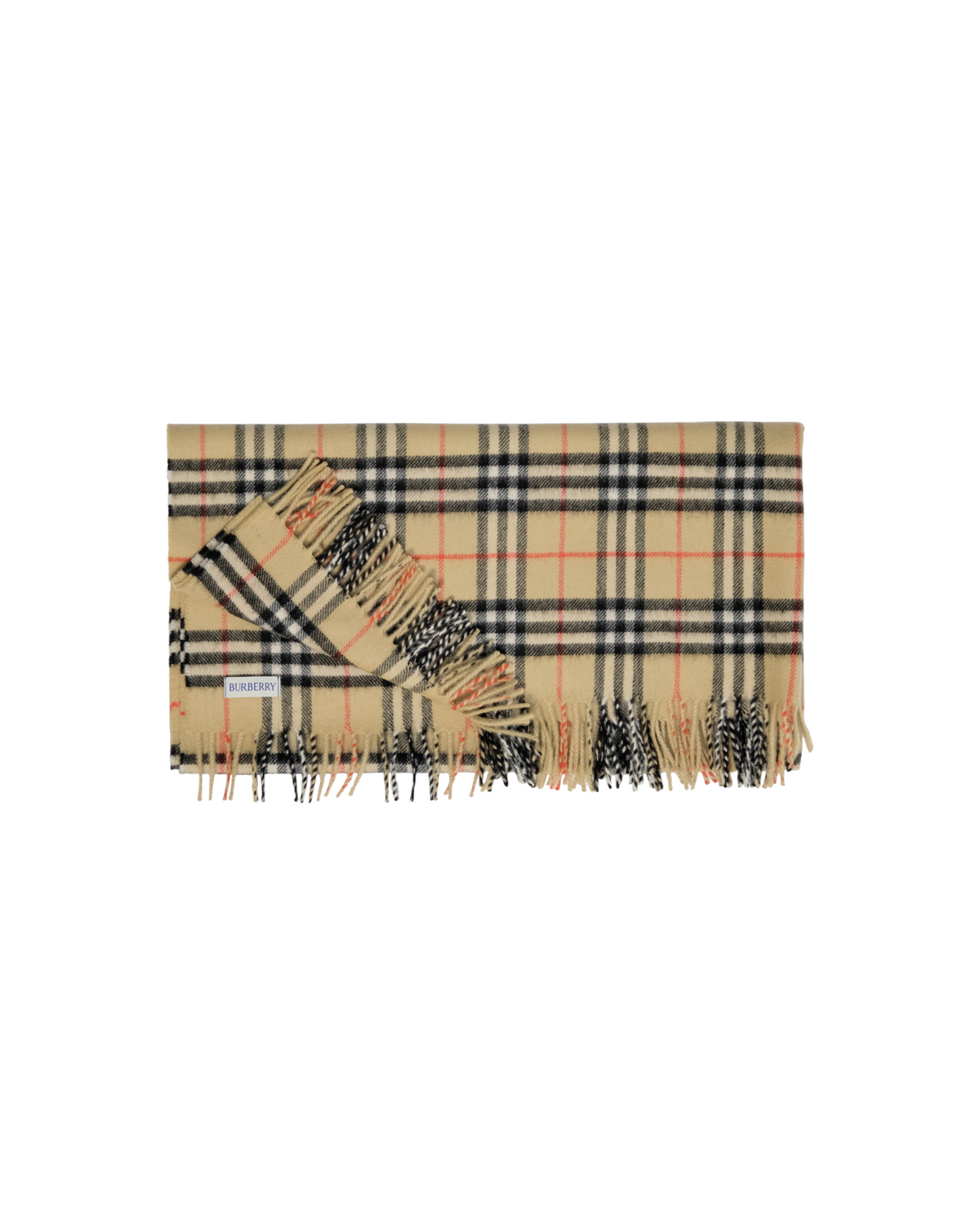 Coperta beige con fantasia check Burberry