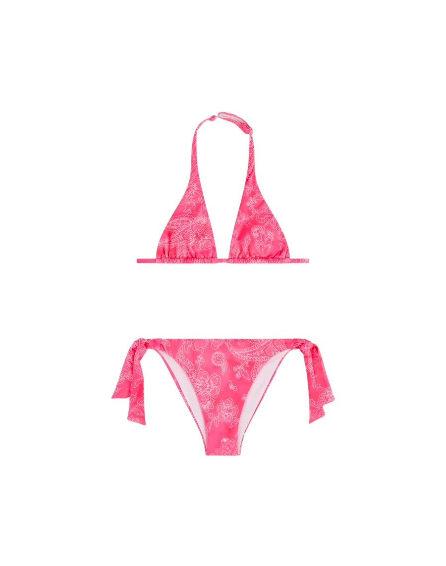 Costume bikini fuxia con dettagli Sundek