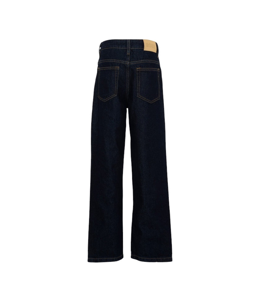 Jeans cinque tasche blu con dettagli logo Boss