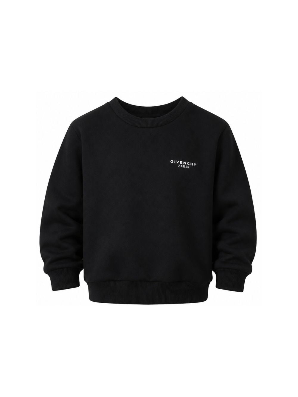 Felpa nera girocollo con stampa logo Givenchy a contrasto