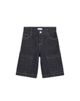 Bermuda di jeans blu con dettaglio logo Lanvin