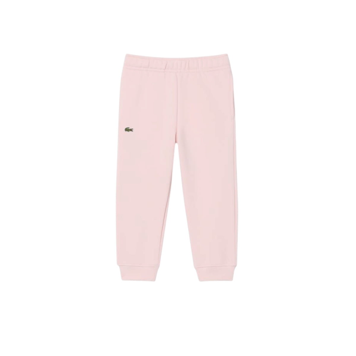 Pantalone in felpa rosa con patch logo Lacoste