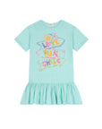 Abito verde acqua con dettagli Billieblush