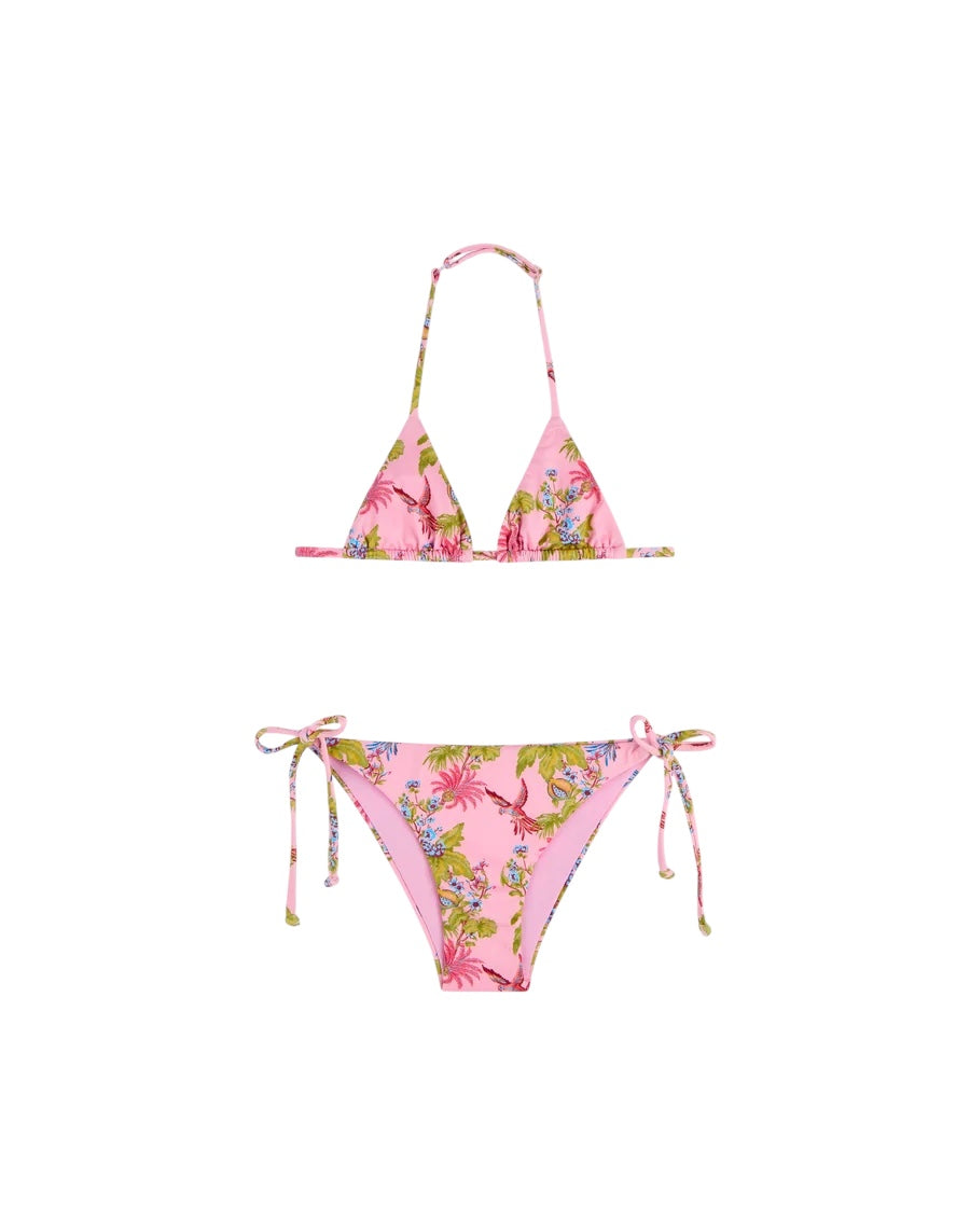 Costume bikini rosa con stampa floreale Sundek