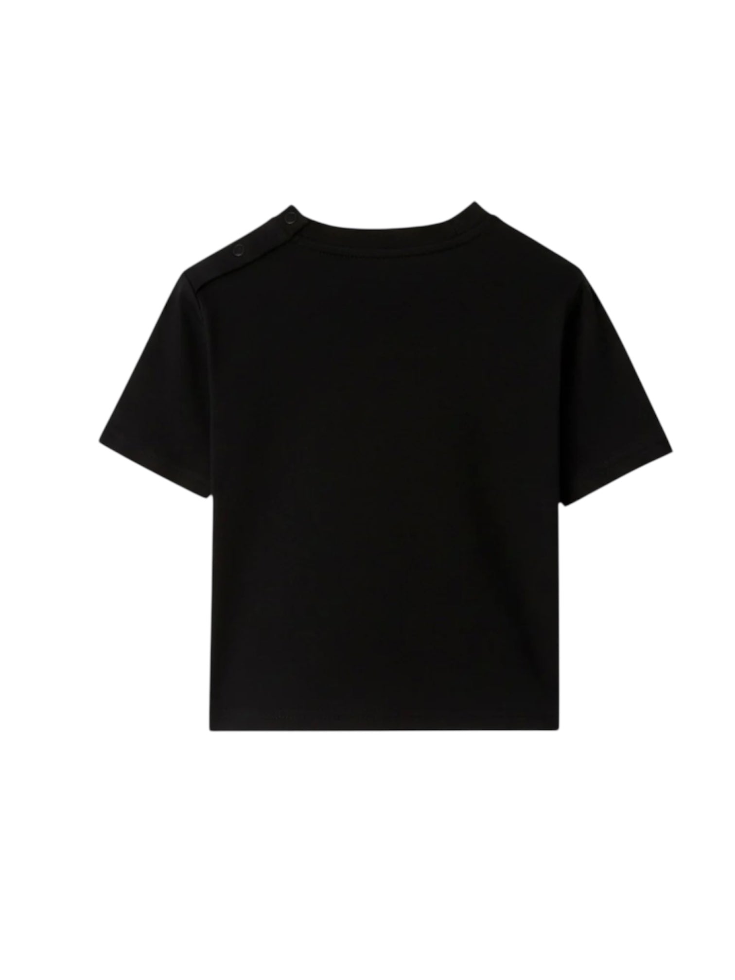 T-shirt nera con stampa bianca Burberry