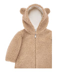 Completo felpa teddy e pantalone bianco con patch logo Moncler