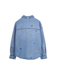 Camicia di jeans blu con dettagli cuciti Billieblush