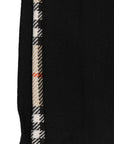 Gonna in lana nera a pieghe con dettagli Burberry