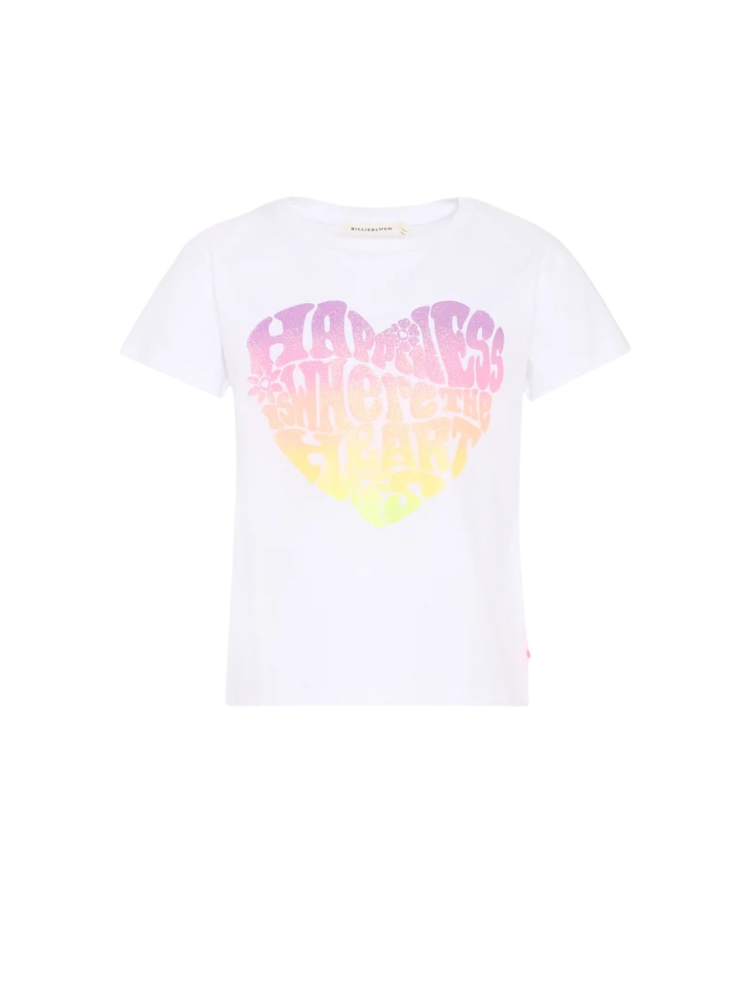 T-shirt bianca con stampa glitterata Billieblush