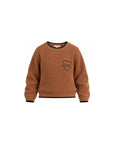 Maglione marrone con logo Chloé cucito a contrasto