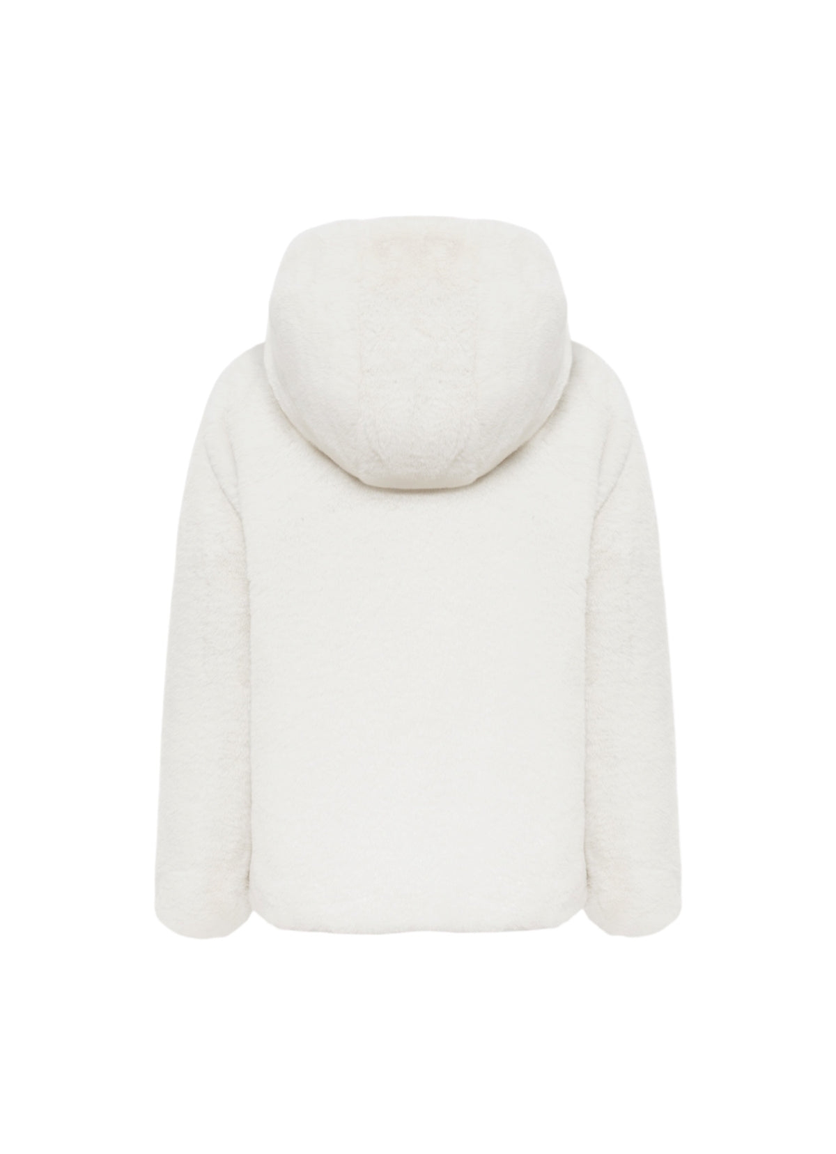 Giubbino pelliccia reversibile panna con dettagli logo Colmar