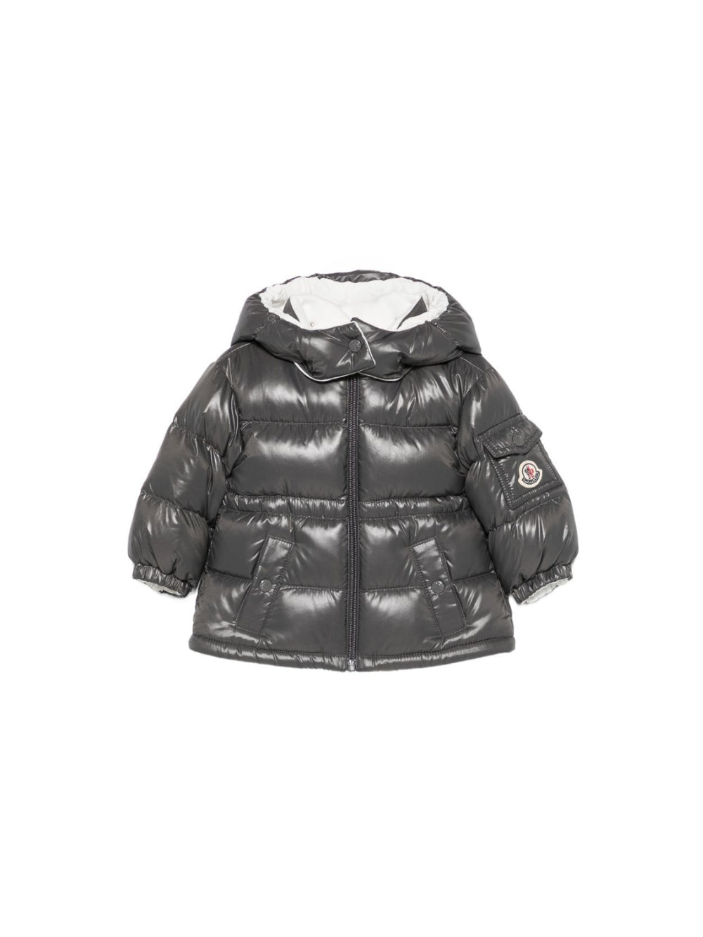 Giubbino Maire grigio baby con dettaglio patch Moncler
