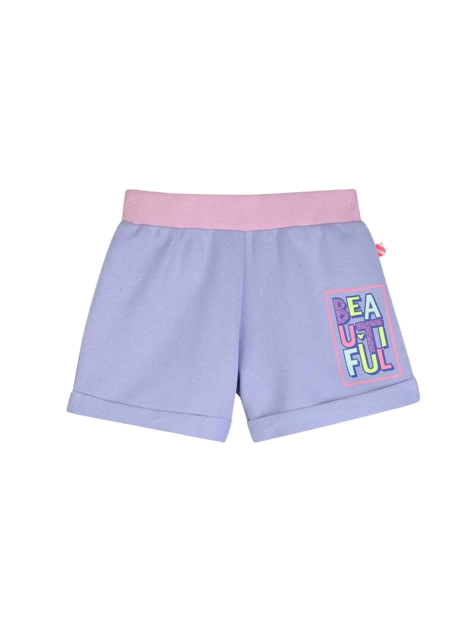 Pantaloncino lilla con stampa Billieblush