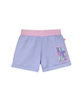 Pantaloncino lilla con stampa Billieblush
