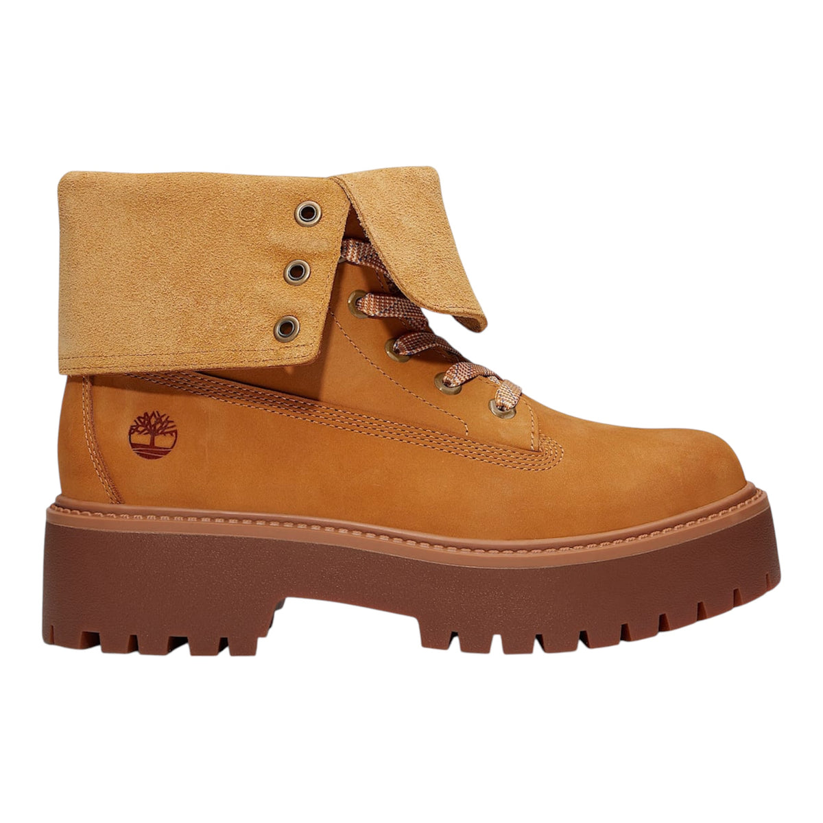 Stivali beige platform con risvolto Timberland