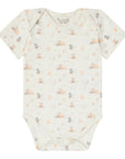 Body in cotone bianco con stampa animali Nanan