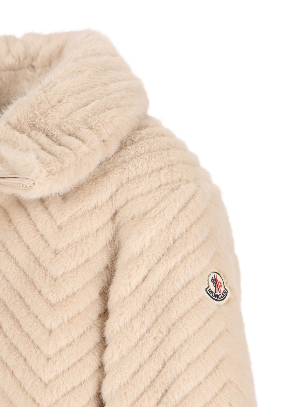 Giubbino Eira beige con patch logo Moncler