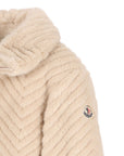 Giubbino Eira beige con patch logo Moncler