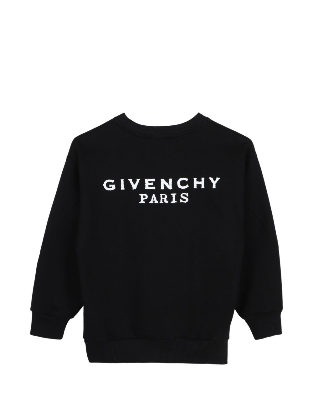 Felpa nera girocollo con stampa logo Givenchy a contrasto