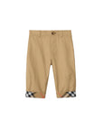 Pantalone beige con dettaglio logo check Burberry