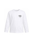 T-shirt bianca manica lunga con logo a contrasto Givenchy