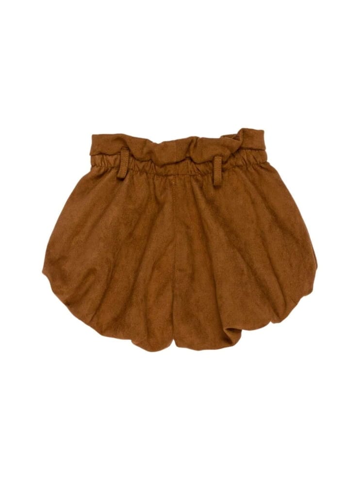 Pantaloncino in camoscio marrone u+é