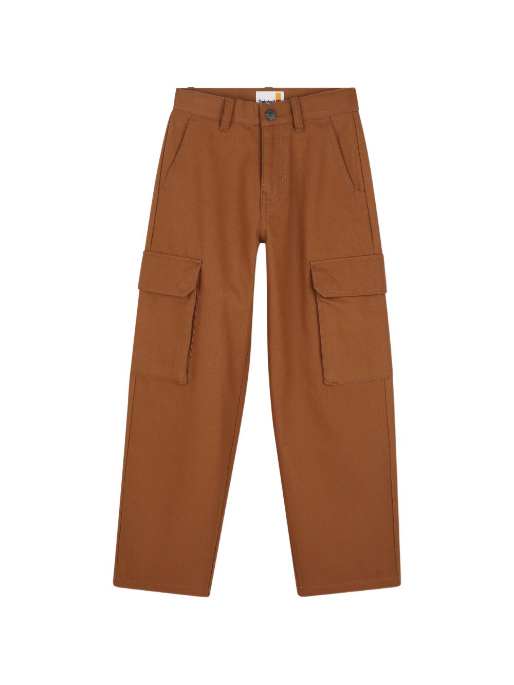 Pantalone cargo marrone con dettagli logo Timberland