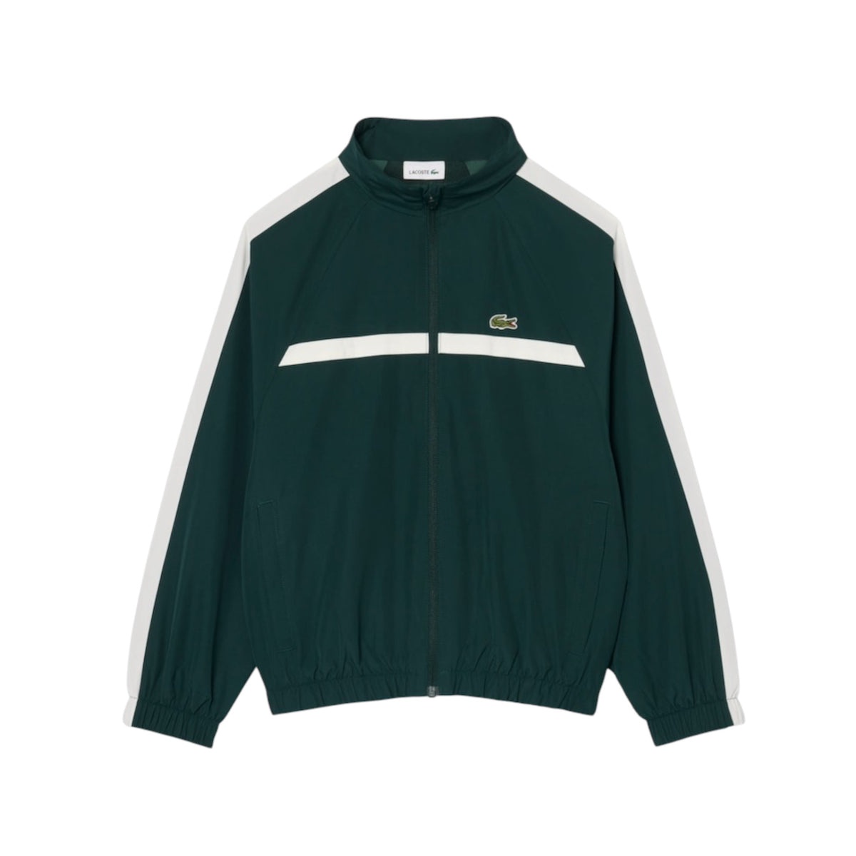 Completo tuta verde con patch logo Lacoste