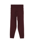 Pantalone in maglia bordeaux con dettaglio in metallo cucito Chloè