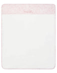Coperta bianca in tessuto Liberty colore rosa