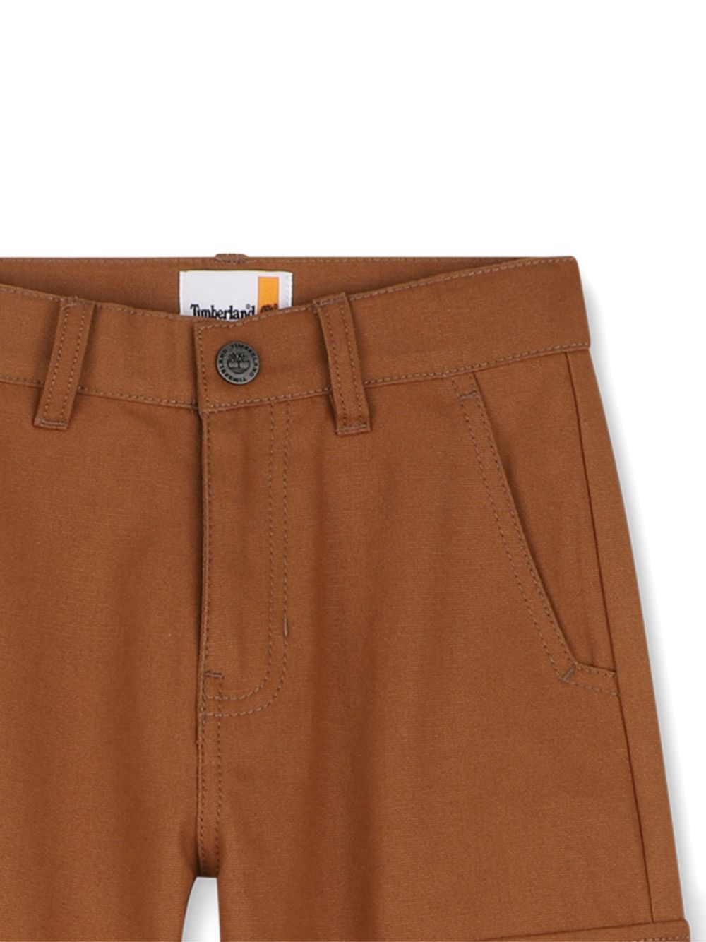 Pantalone cargo marrone con dettagli logo Timberland