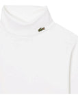 Lupetto bianco con patch logo Lacoste