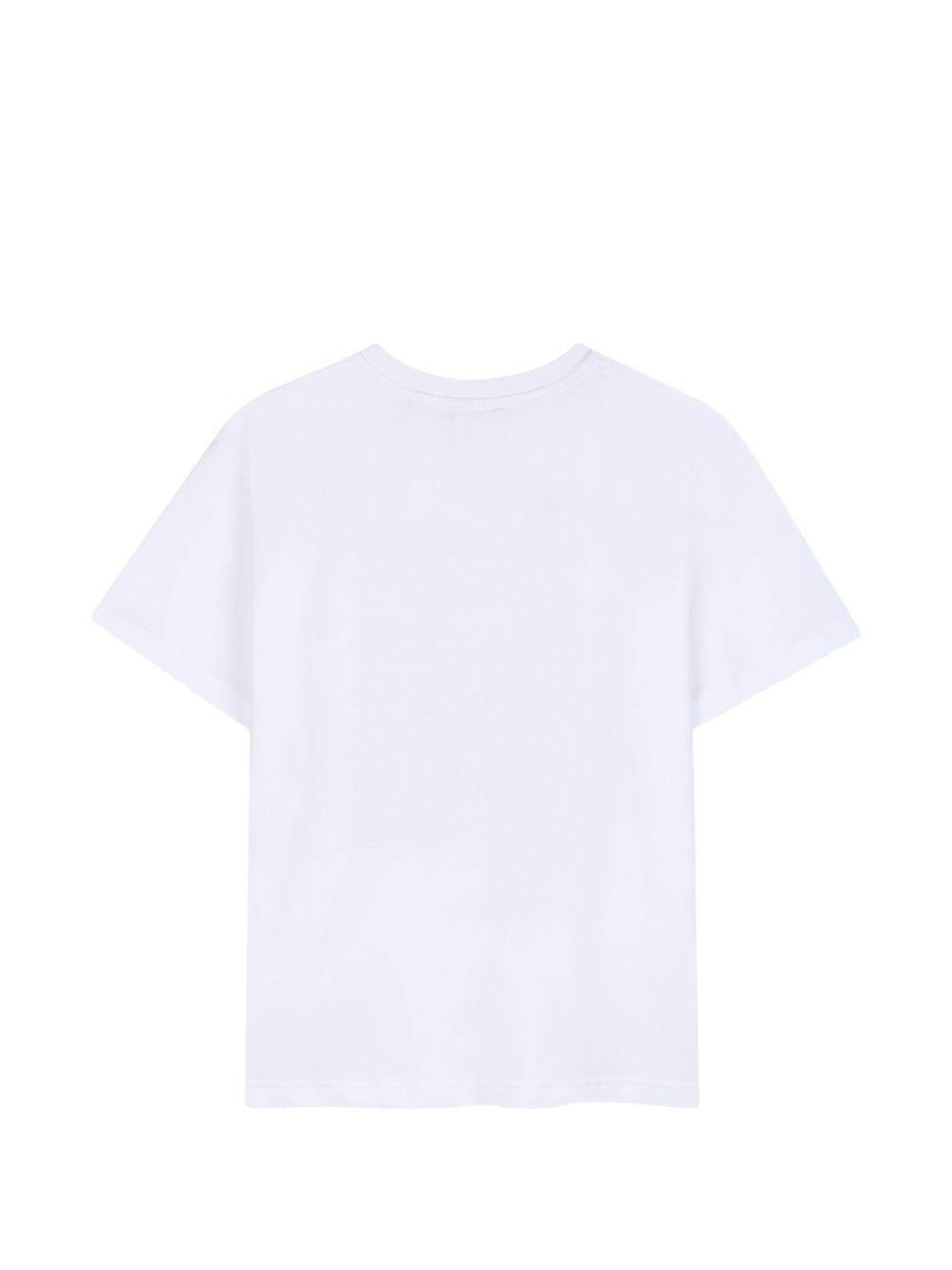 T-shirt bianca oversize con dettagli logo Givenchy frontali