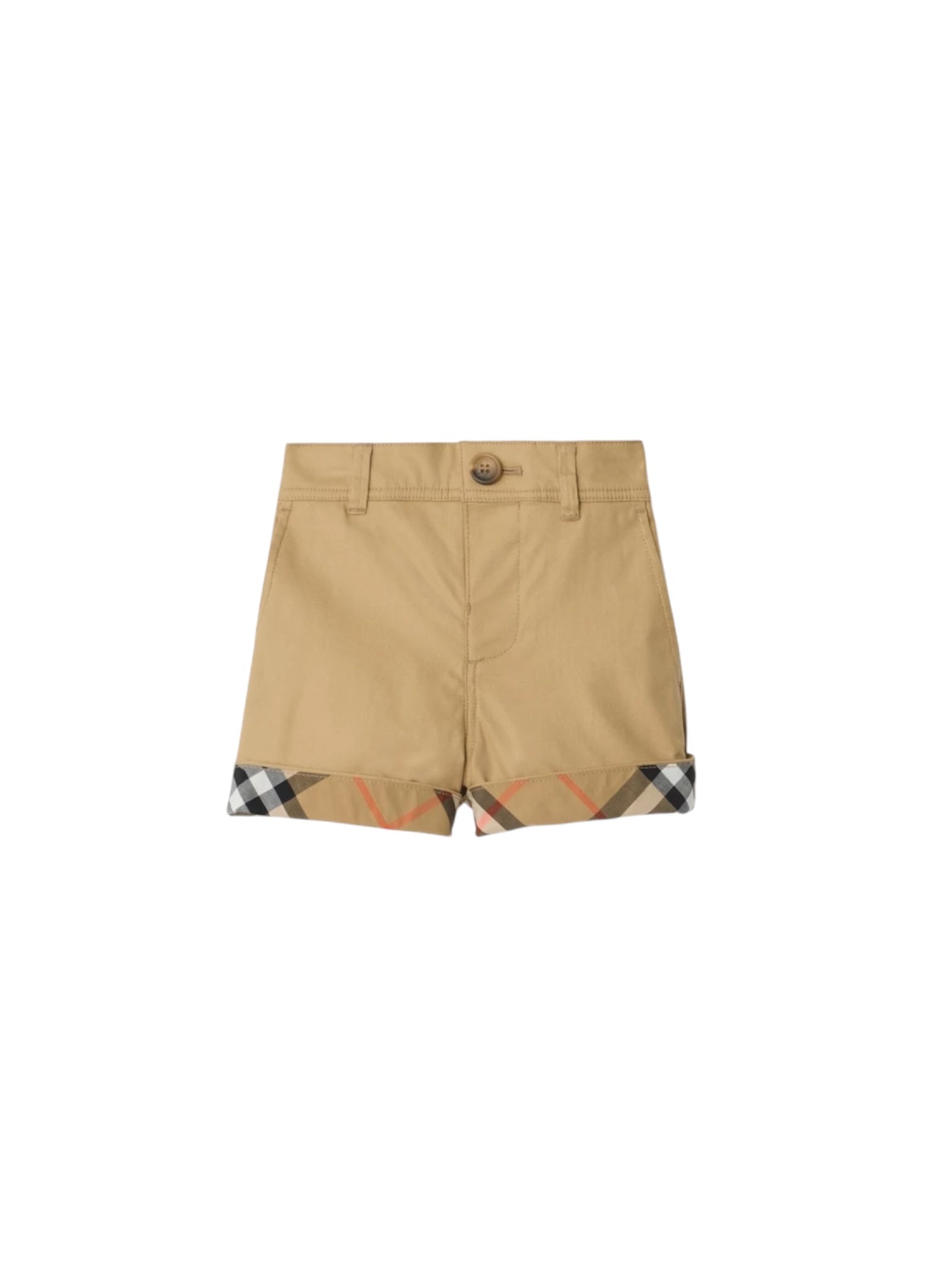 Bermuda beige con richiamo check Burberry