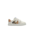 Scarpe bianche con dettagli check Burberry