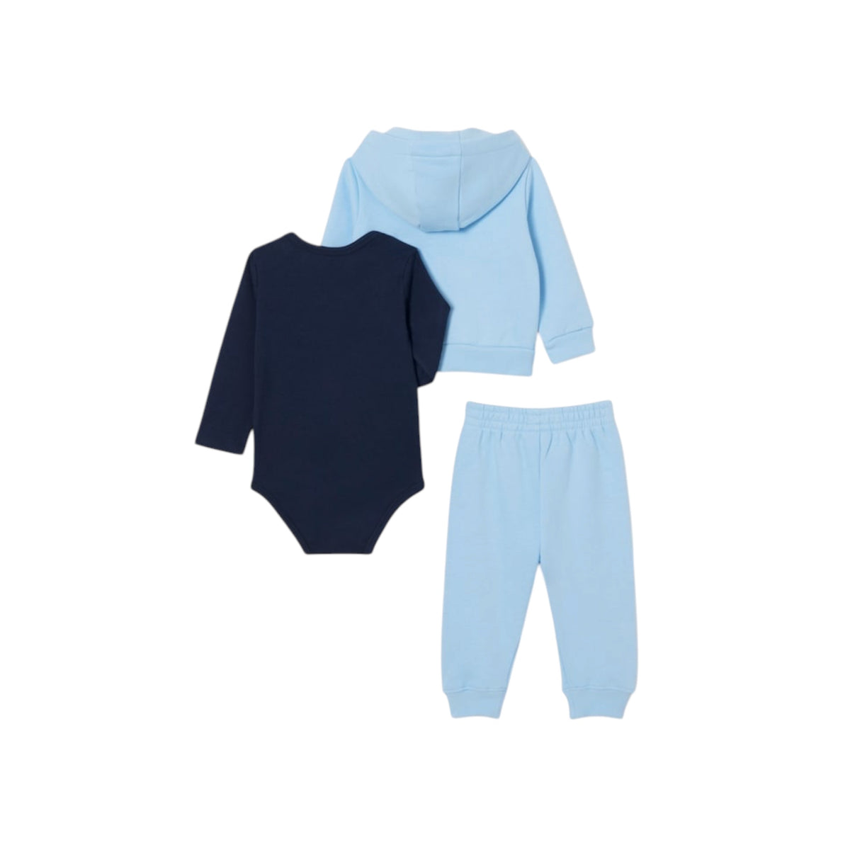 Completo tre pezzi azzurro con dettagli logo Lacoste