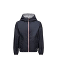 Giubbino New Urville blu con dettagli logo Moncler