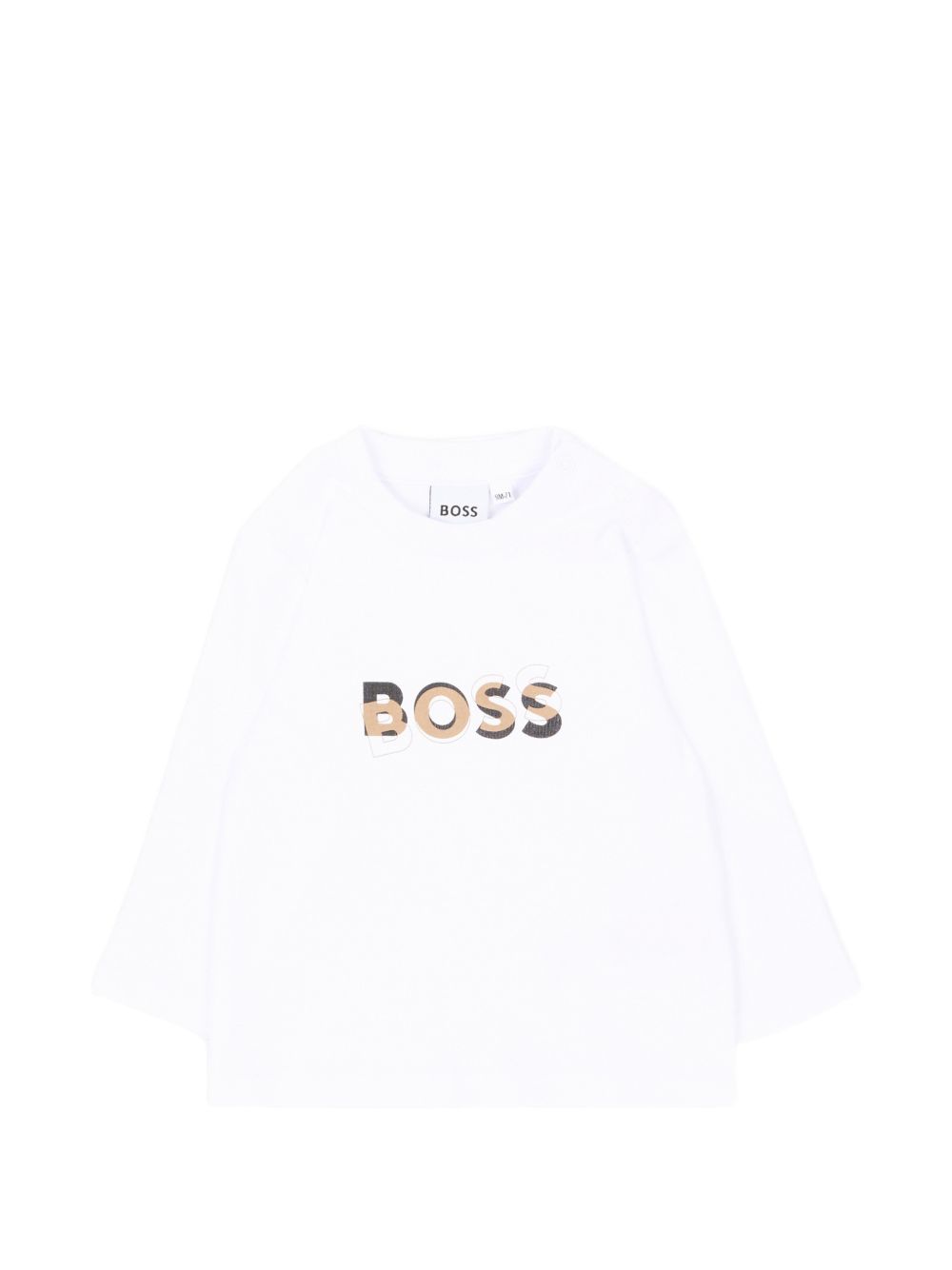 Completo tre pezzi marrone con dettagli logo Boss