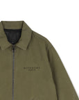 Giacca camicia verde con logo cucito Givenchy