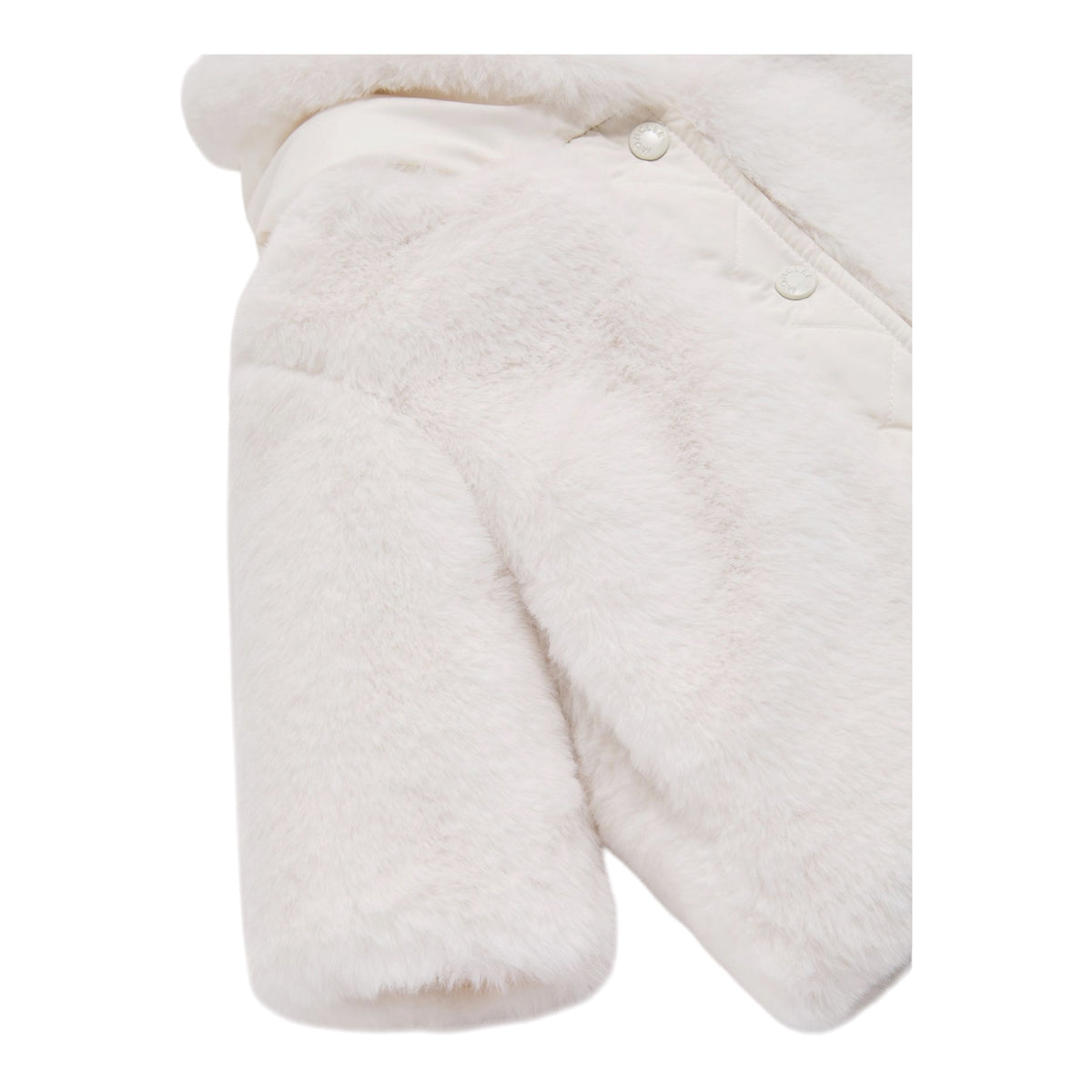 Giubbino Viona bianco baby con dettaglio patch Moncler