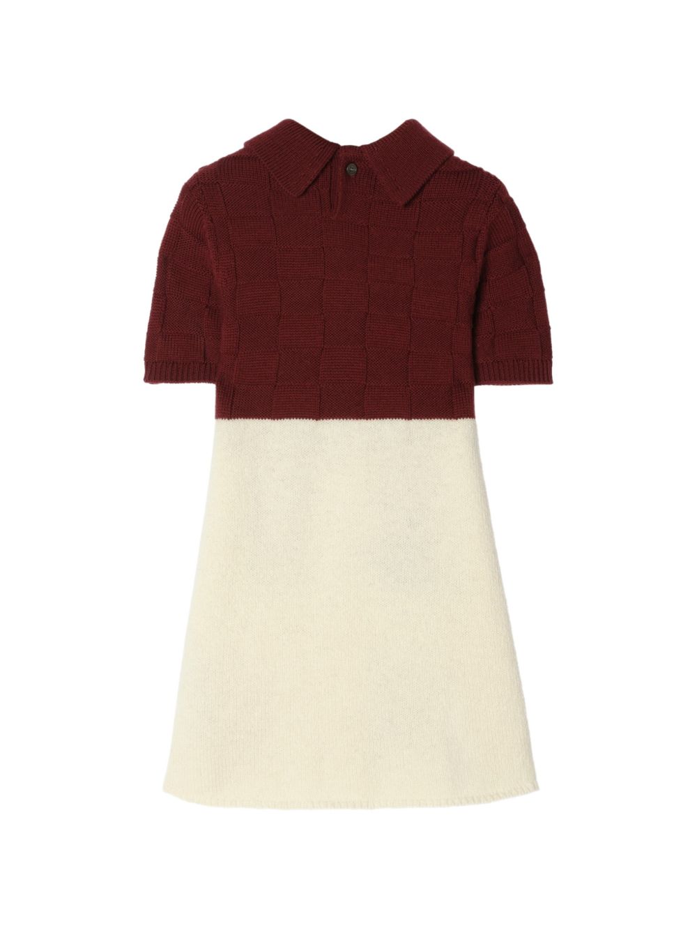 Abito in misto cashmere con dettagli logo Burberry