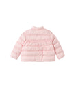 Giubbino Nazife rosa con dettaglio logo Moncler