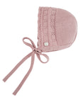 Cappello rosa con laccetti e logo Paz Rodriguez cucito sul retro