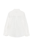 Camicia in cotone bianca con dettagli logo FF Fendi
