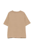 T-shirt verde con stampa logo Timberland a contrasto blu