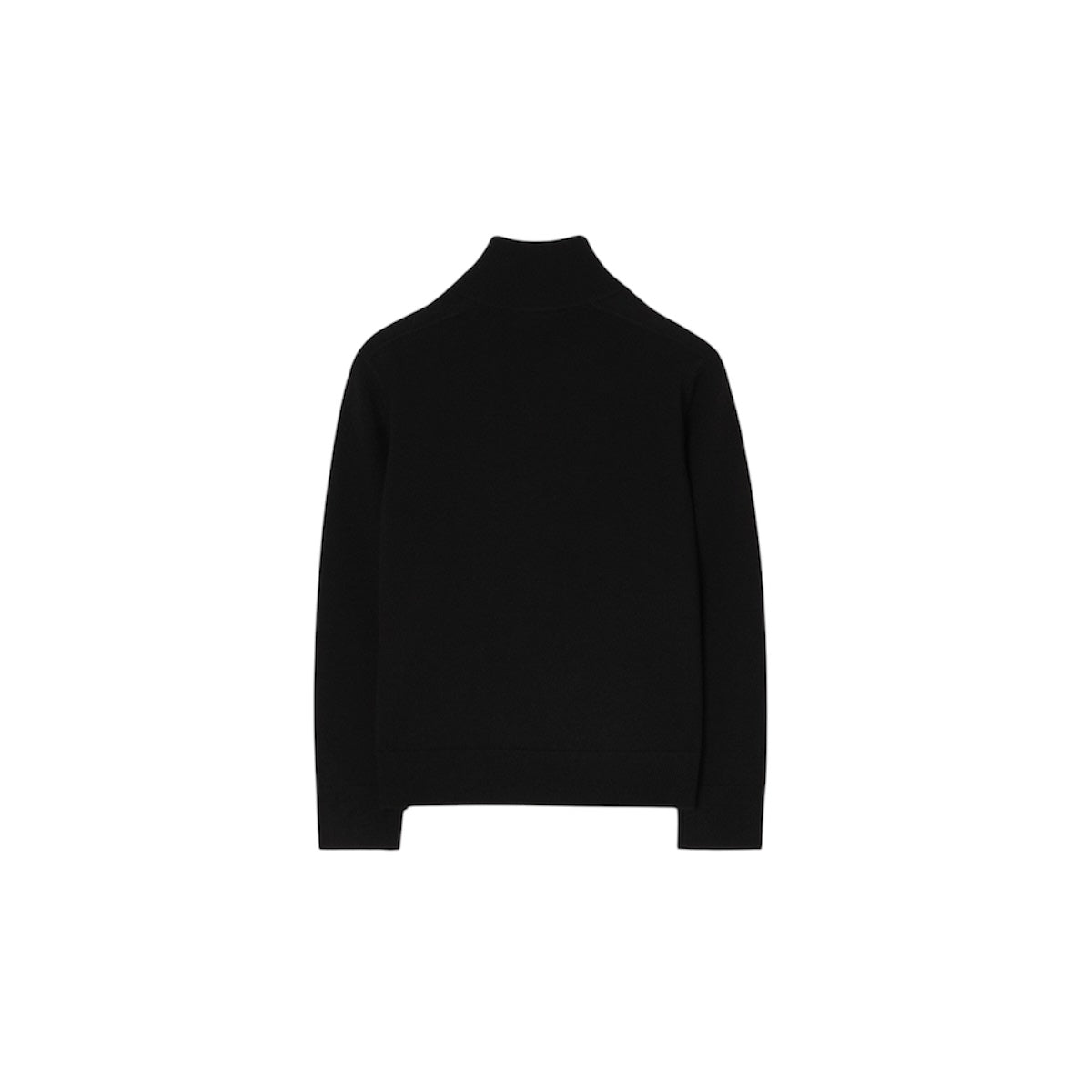 Maglione nero effetto polo con dettagli logo Burberry