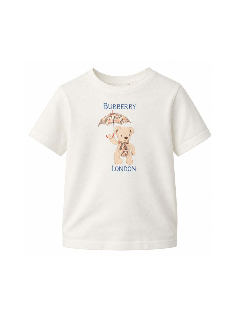 T-shirt bianca con stampa logo Burberry London